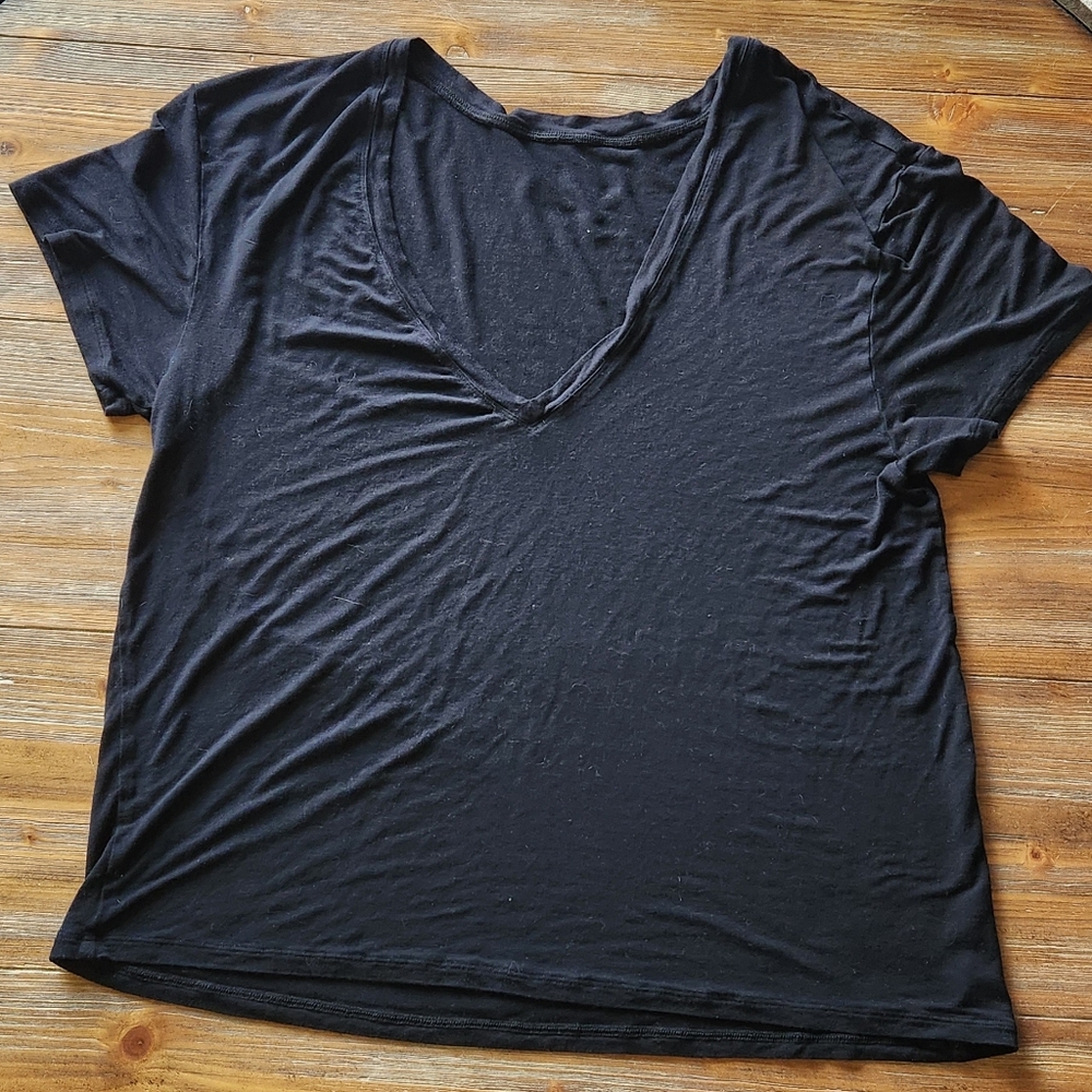 BuffBunny Black Short Sleeve V-Neck Tee